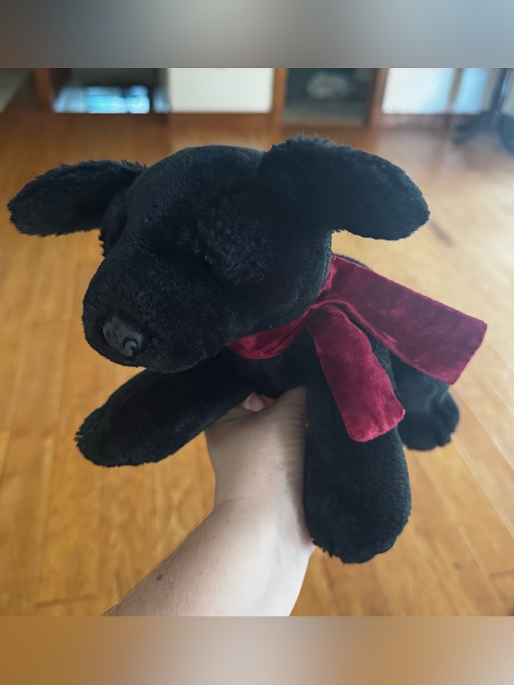 Vintage Russ Berrie “Ginger” Black Labrador Puppy Dog Plush 13” Stuffed Animal